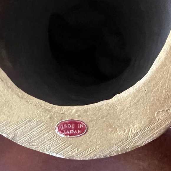 Vintage Set of 2 MCM Paper Mache Gold Angel Figurines Horn Christmas Decor Japan - Picture 12 of 13